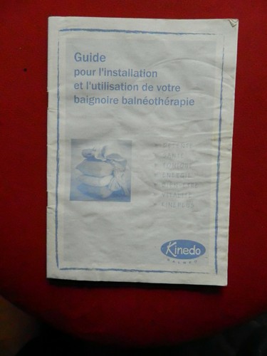 Guide baignoire kinedo balneo - guide,
